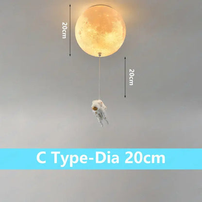 Lámpara de techo DecorBites™ Astronaut Bubble Chandelier - Lámpara de techo para dormitorio con luz de luna
