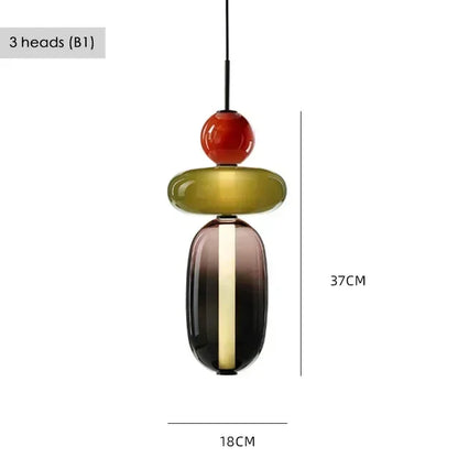 Nordic Colored Glass Pendant Light