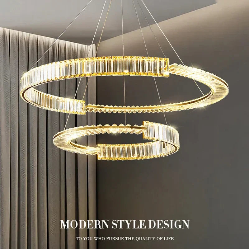 DecorBites™ Crystal Chandeliers: Modern Luxury LED Lighting Fixture for Living, Dining, and Bedroom