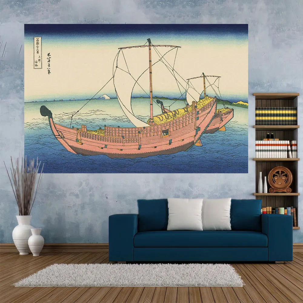 Fugaku Scenery Tapestry for Vintage Wall Art Aesthetic Home Decor by Decobites.