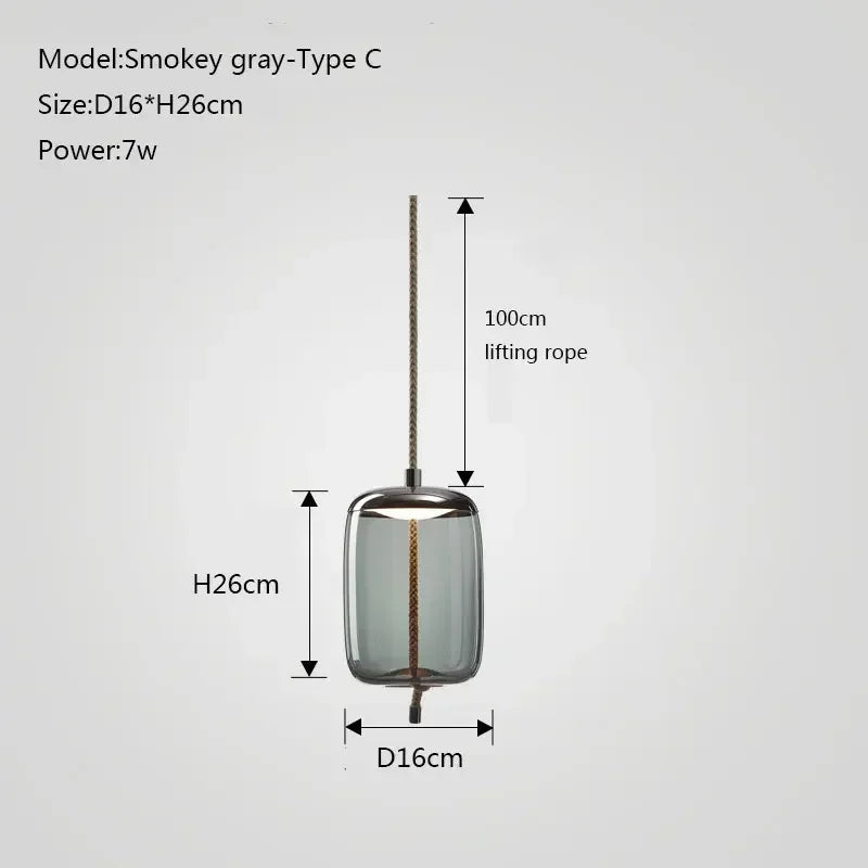 Lámpara colgante DecorBites™ con diseño de nudo de cristal para dormitorio, cocina y comedor.