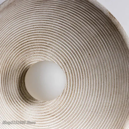 DecorBites™ Japanese Style Circle Wall Lamp for Bedroom, Living Room, Dining Room, Aisle Décor