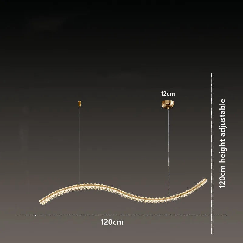 Lámpara colgante LED de cristal DecorBites™: Lámpara de araña moderna y minimalista para la decoración del hogar, el comedor o la sala de estar.
