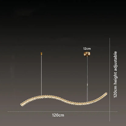 Lámpara colgante LED de cristal DecorBites™: Lámpara de araña moderna y minimalista para la decoración del hogar, el comedor o la sala de estar.