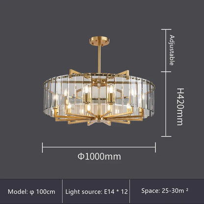 DecorBites™ Glass Restaurant Chandelier: Modern Luxury Led Lighting Fixture for Living Room Home Decor