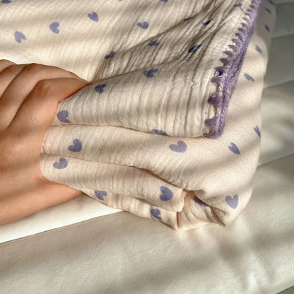 DecorBites™ Korean Cotton Cartoon Blanket for Travel & Home - Kids, Adults