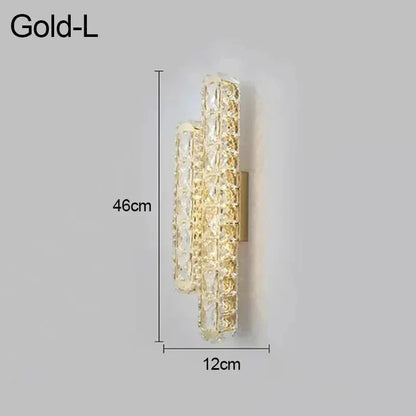 Apliques de pared DecorBites™ Crystal LED plateados | Diseño nórdico moderno para dormitorio y comedor