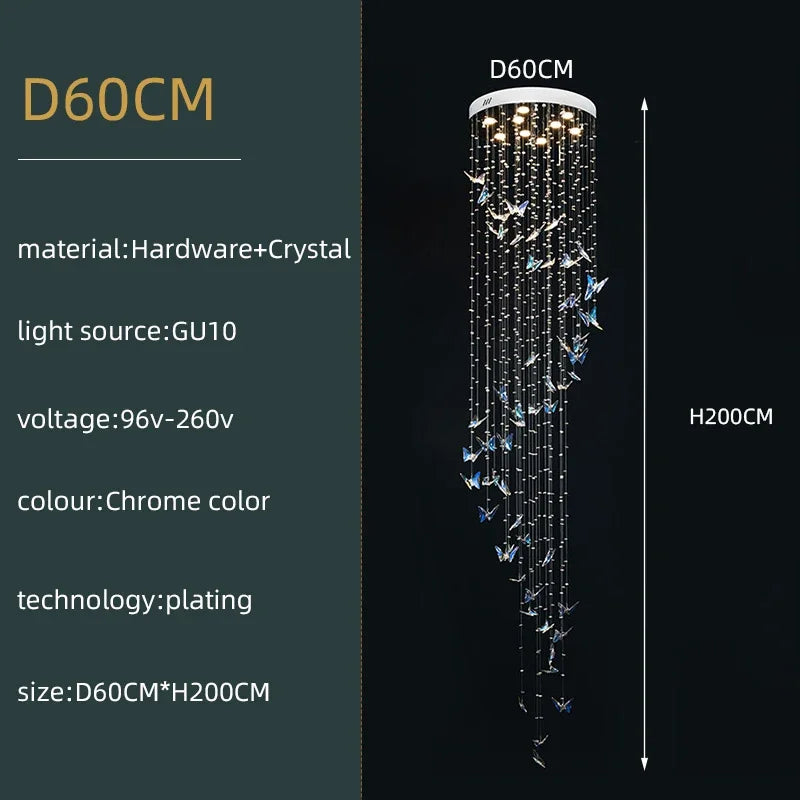 DecorBites™ Crystals Pendant Light Indoor Chandelier - Minimalist Hanging Lamp for Modern Spaces