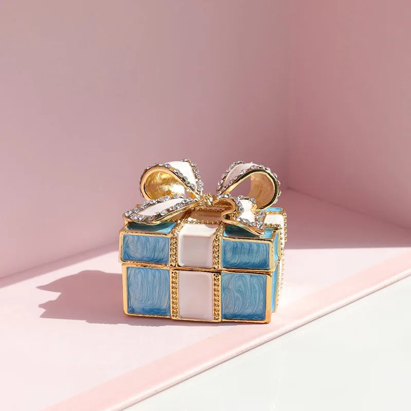 DecorBites™ Knot Ribbon Jewelry Box: Bow Shaped Ring Earring Organizer & Gift Container