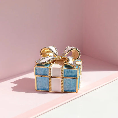 DecorBites™ Knot Ribbon Jewelry Box: Bow Shaped Ring Earring Organizer & Gift Container