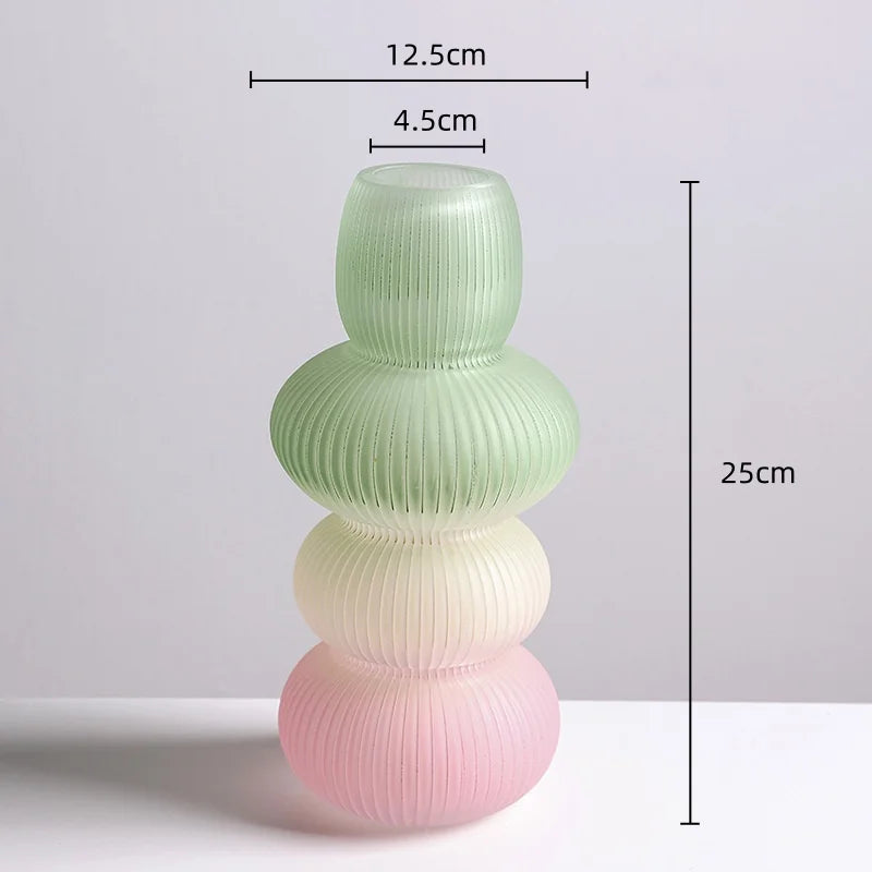 DecorBites™ Glass Vase Geometric Gradient Flowerpot Terrarium Home Decoration