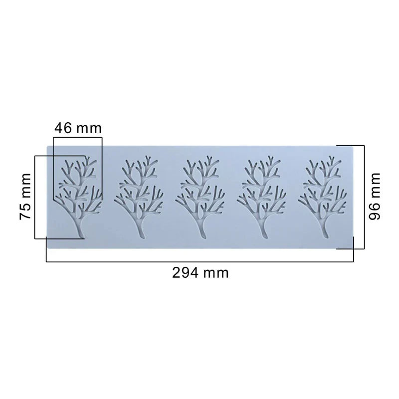 DecorBites™ Coral Branch Leaf Silicone Mold for Cake Chocolate Baking Decoration