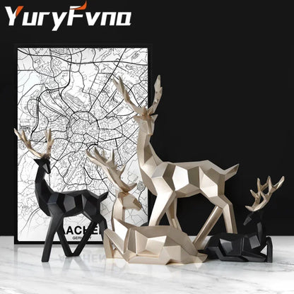 DecorBites™ Deer Sculpture: Elegant Living Room Table Decoration & Christmas Gift