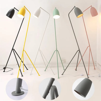 DecorBites™ Grasshopper Floor Lamp: Retro Nordic Macaron Design for Living Room, Bedroom, Study