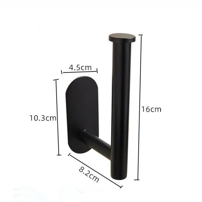 DecorBites™ Brushed Gold Stainless Steel Toilet Paper Holder Kitchen Bathroom Tissue Rack Stand