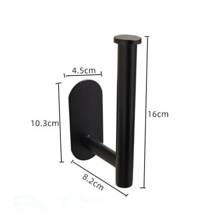 DecorBites™ Brushed Gold Stainless Steel Toilet Paper Holder Kitchen Bathroom Tissue Rack Stand