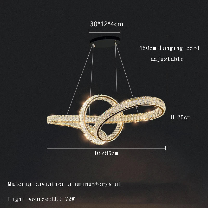 DecorBites™ Elegant Crystal Chandelier for Luxury Home Decoration