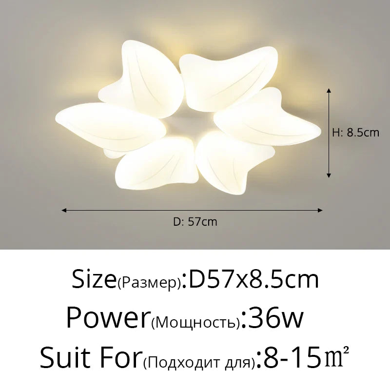 ثريا السقف DecorBites™ Aisal Flower مع خاصية التعتيم عن بُعد لديكور المنزل العصري