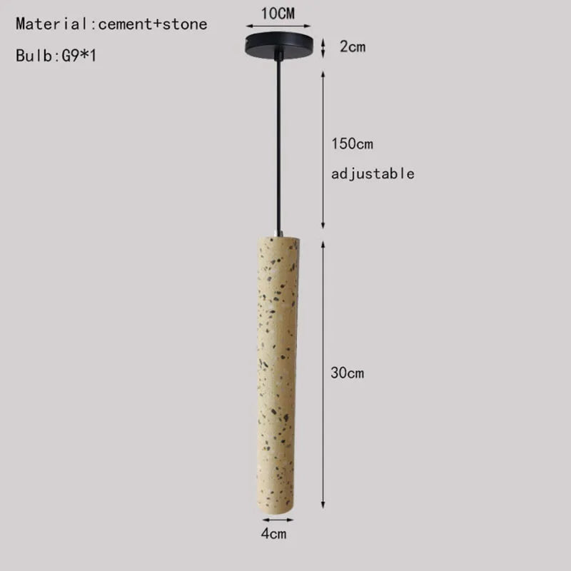 DecorBites™ Industrial Stone LED Pendant Lamp, Adjustable Wire, Colorful Options