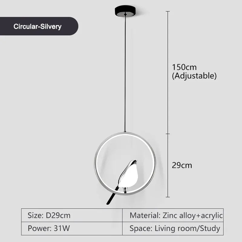 DecorBites™ LED Pendant Lamp for Bedroom Interior Hanging Chandelier Fixture
