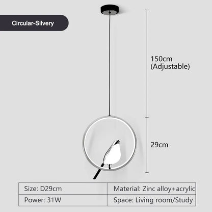 DecorBites™ LED Pendant Lamp for Bedroom Interior Hanging Chandelier Fixture