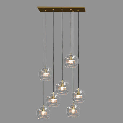 DecorBites™ Clear Glass Ball Pendant Light Chandelier for Living Room Dining Room Home Decor