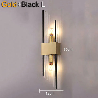 DecorBites™ Crystal Wall Lamp: Elegant LED Indoor Lighting for Living Room, Bedroom, Hotel, and TV Background