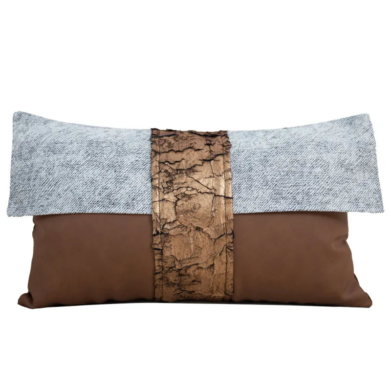 Funda de cojín DecorBites™ Italian Light Luxury Brown para una decoración sofisticada del hogar.