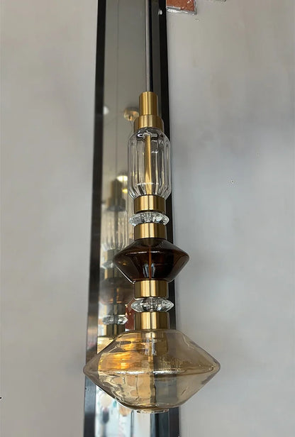 DecorBites™ Glass Chandelier: Elegant Lighting for Home, Restaurant, Bar, and Study Room