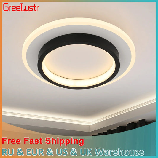 DecorBites™ Acrylic LED Ceiling Lamp: Modern Home Decor Lighting for Bedroom, Hallway, and Aisle