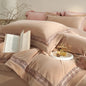 Decobites Cozy Velvet Lace Bedding Set: Duvet Cover, Sheet, Pillowcases - 4Pcs Warm & Stylish