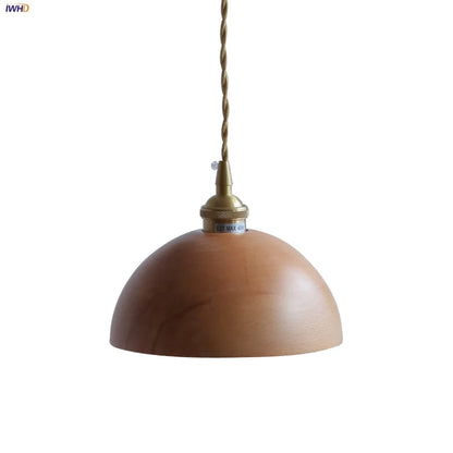 DecorBites™ Ash Wood LED Pendant Lamp Adjustable Hanging Lights Luminaire
