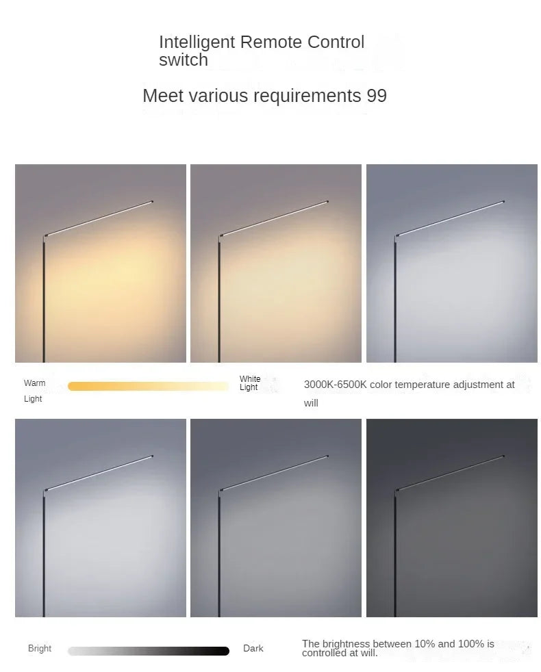 Lámpara de pie LED DecorBites™: Lámpara de lectura minimalista y superbrillante para sala de estar y dormitorio