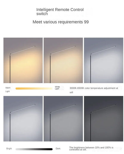 Lámpara de pie LED DecorBites™: Lámpara de lectura minimalista y superbrillante para sala de estar y dormitorio