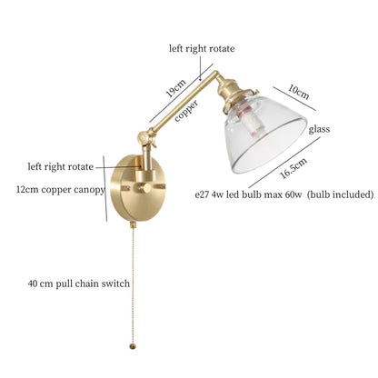 DecorBites™ Clear Glass LED Wall Sconce Switch Light - Nordic Minimalism Design