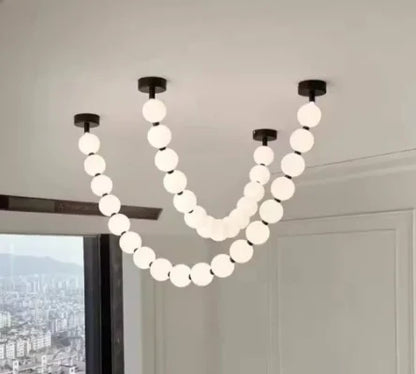 Nordic Beaded Alloy Pendant Light