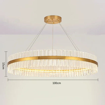 Lámpara colgante circular LED de cristal DecorBites™ para la decoración de la sala de estar y la cocina.
