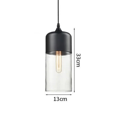 DecorBites™ LED Glass Pendant Lamp: Modern Nordic Hanging Light for Kitchen, Bedroom, Hotel & Restaurant decor.