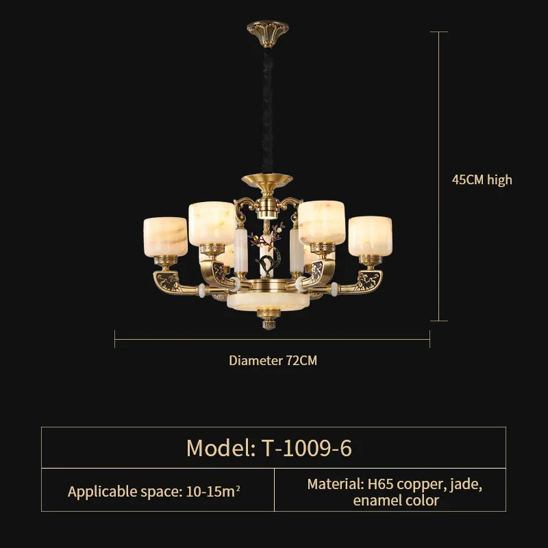 DecorBites™ Chinese Jade Chandelier: Modern Living Room & Restaurant Décor