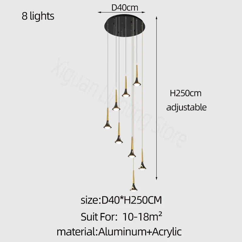 DecorBites™ Elegant Horn-Shaped Chandelier for Living Room and Bedroom