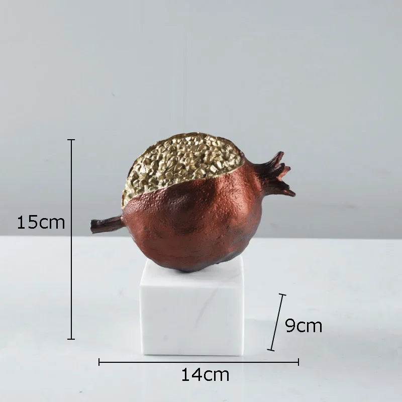 Decoración de escritorio DecorBites™ Escultura de granada dorada