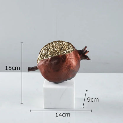 Decoración de escritorio DecorBites™ Escultura de granada dorada