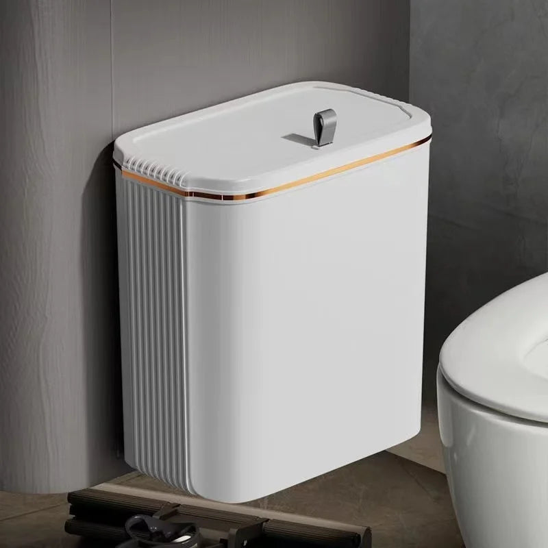 DecorBites™ Kitchen Trash Can Wall Mounted Hanging Bin with Lid