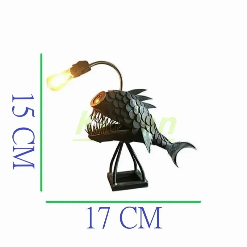 DecorBites™ Lantern Fish LED Table Lamp for Bedroom, Study, and Living Room Decor
