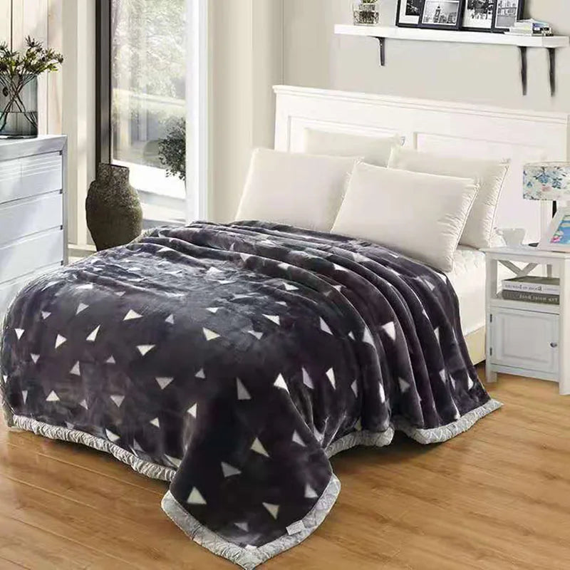 Decorbites™ Zweilagiges Raschel-Bettdecken Vintage-Flanell 150x200 cm Größe Bettüberzug