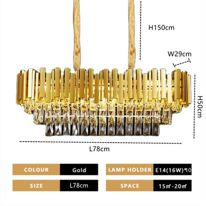 DecorBites™ Crystal Pendant Chandelier for Modern Luxury Décor.