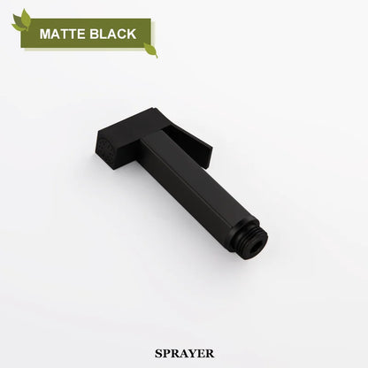 DecorBites™ Bidet Faucet Shower Mixer: Cold Hot Water Tap, Brass, Square Sprayer Head