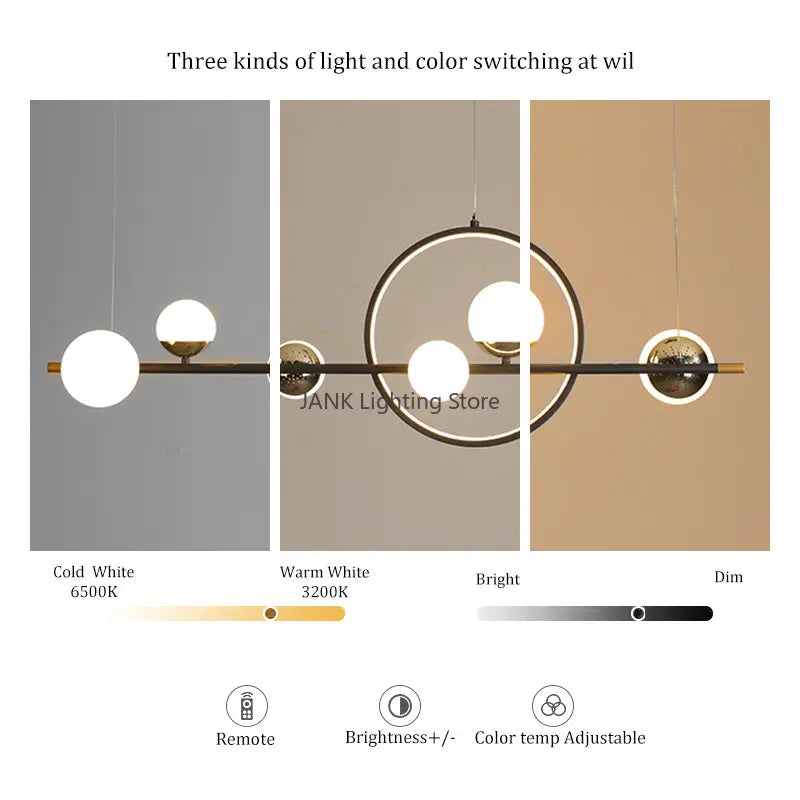 White Nordic Pendant Light 100cm Restaurant Style
