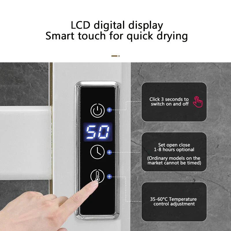 DecorBites™ Electric Towel Radiator Warmer Rack for Smart Bathroom Storage and Heating