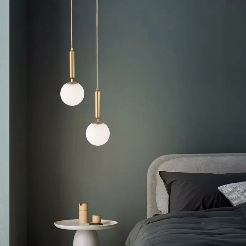 DecorBites™ Glass Ball Pendant Light - Modern Hanging Fixture for Living Room, Bedroom, Dining Room